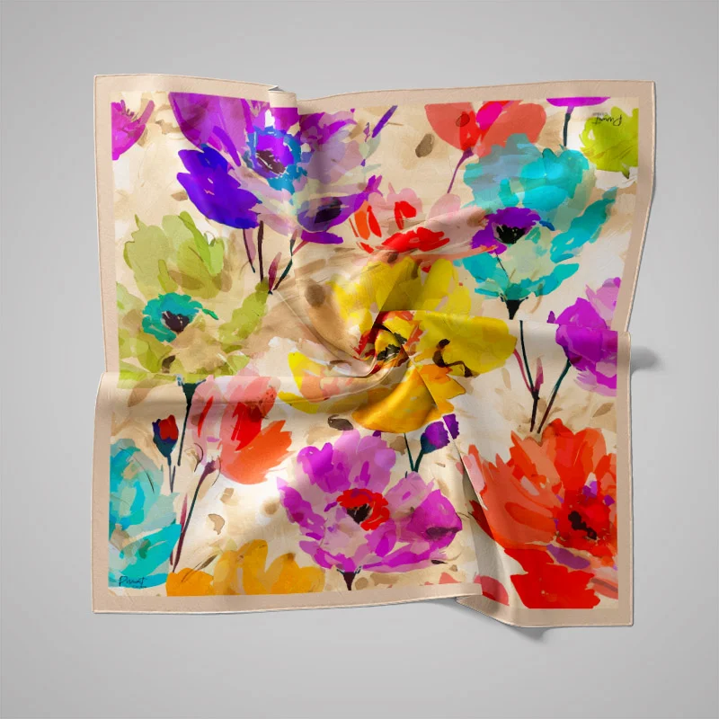 Coolness Viscon Eşarp | Masalsı Çiçek